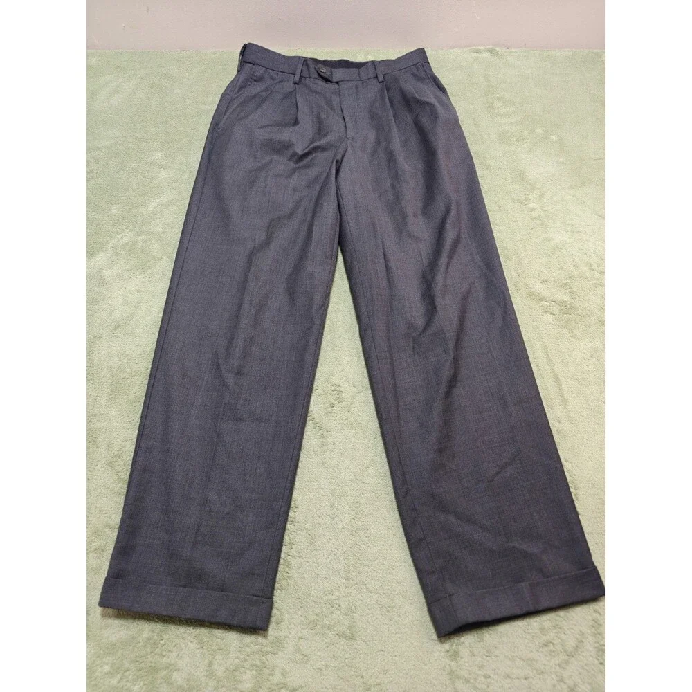 Roundtree Yorke Pants Men's 31 x 32 Expander Easy Care Wrinkle Resistant Career